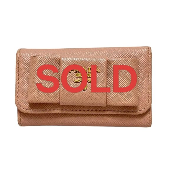 PRADA - Light Pink Leather Key Case 137-041925 - Picture 1 of 5